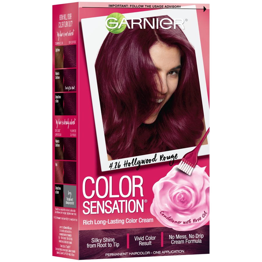 slide 3 of 7, Color Sensation Hair Color Rich Long-Lasting Color Cream - Burgundy, 1 ct