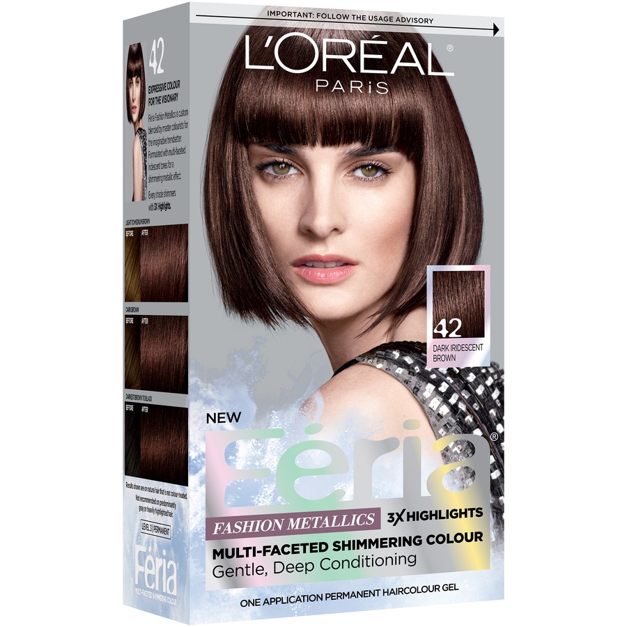 slide 3 of 8, L'Oréal Paris Feria Fashion Metallics - Dark Brown, 1 ct