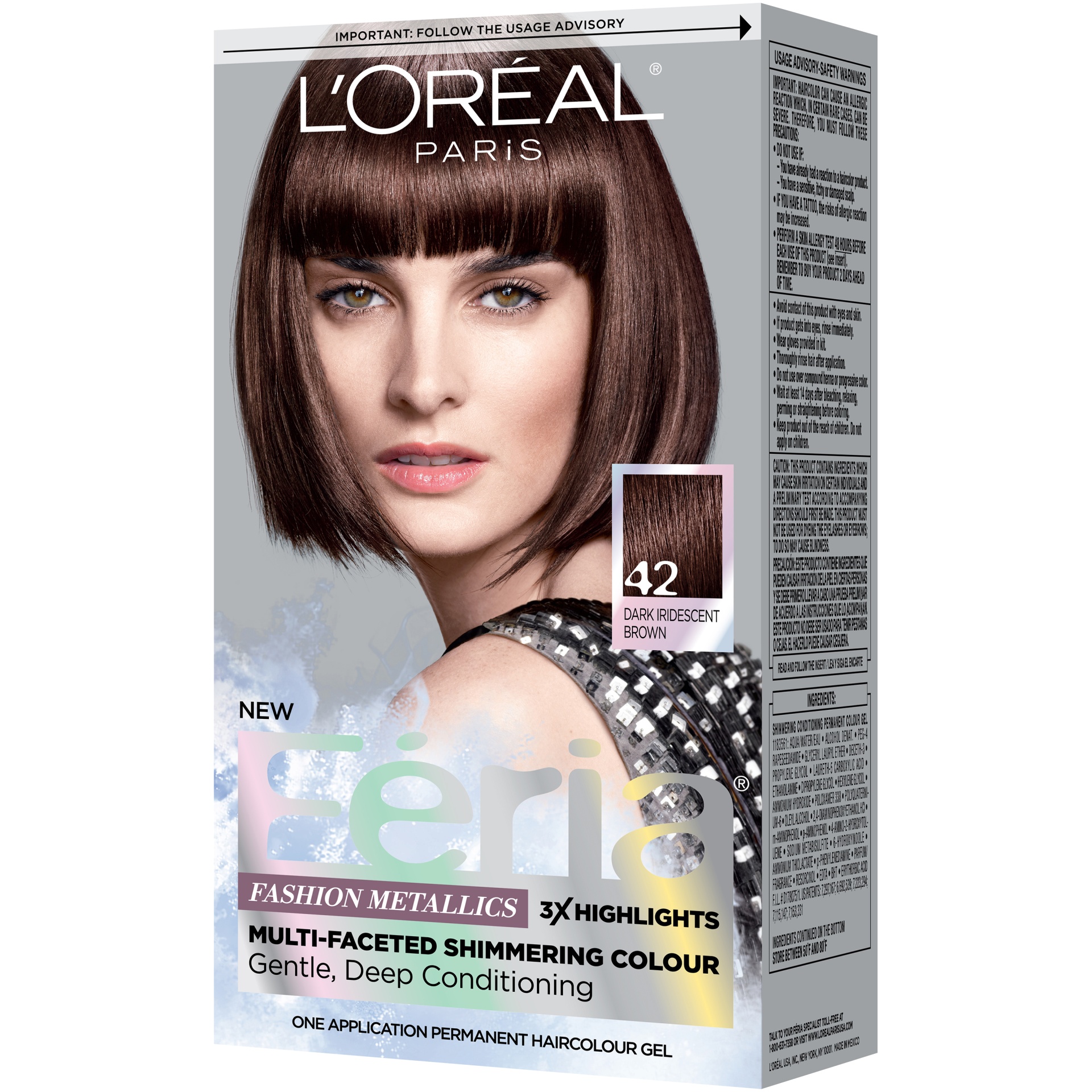 slide 4 of 8, L'Oréal Paris Feria Fashion Metallics - Dark Brown, 1 ct