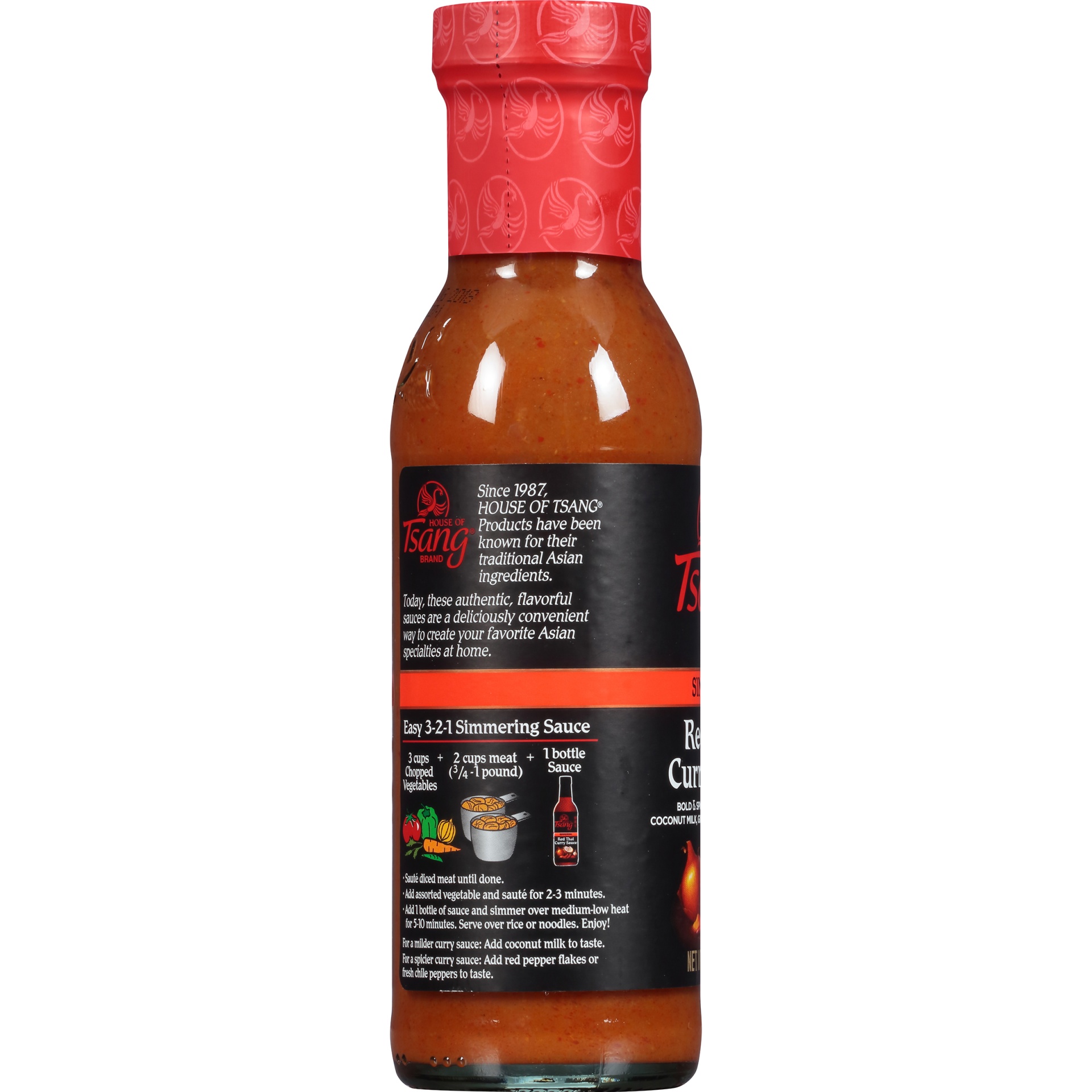 House of Tsang Red Thai Curry Simmering Sauce 10.6 oz. Bottle 10.6 oz ...