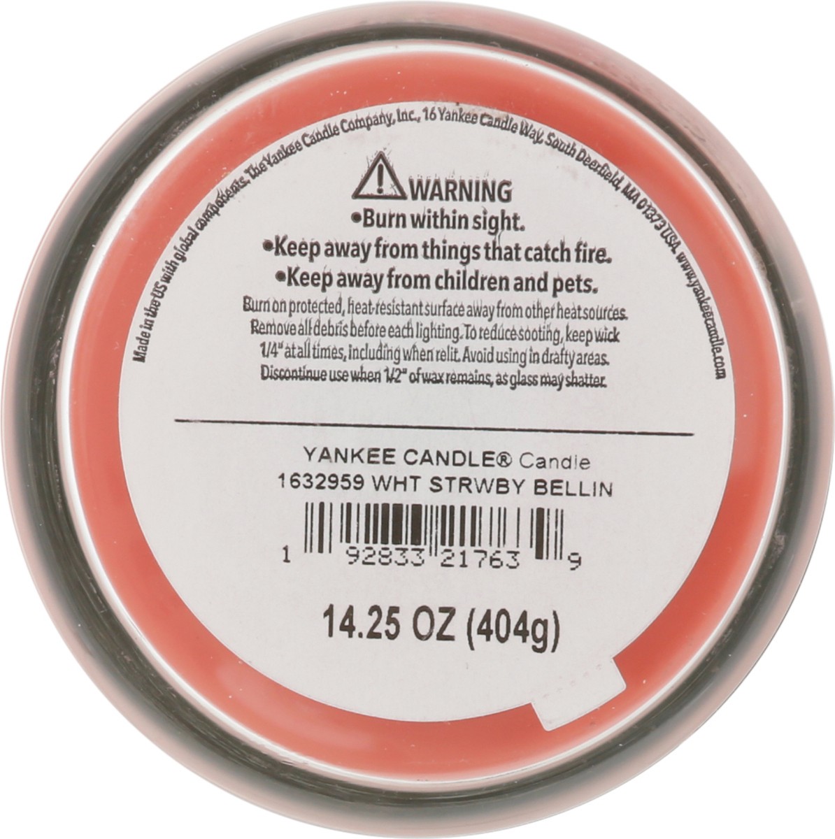 slide 6 of 9, Yankee Candle White Strawberry Bellini Candle 14.25 oz, 14.25 oz
