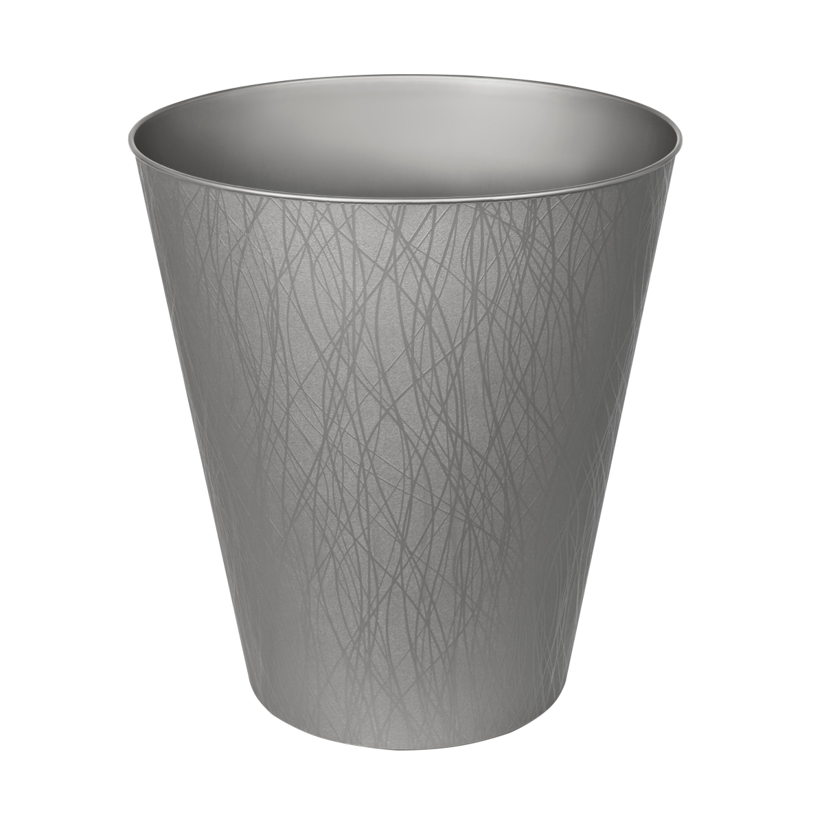 slide 2 of 2, Hefty 2.3-gal / Decorative Wastebasket, Gunmetal Gray, 8.7 liter