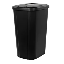 Hefty 13.3-gal / Touch Lid Waste Basket, Black