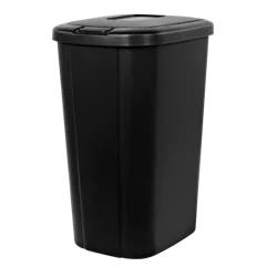Hefty 13.3-gal / Touch Lid Waste Basket, Black
