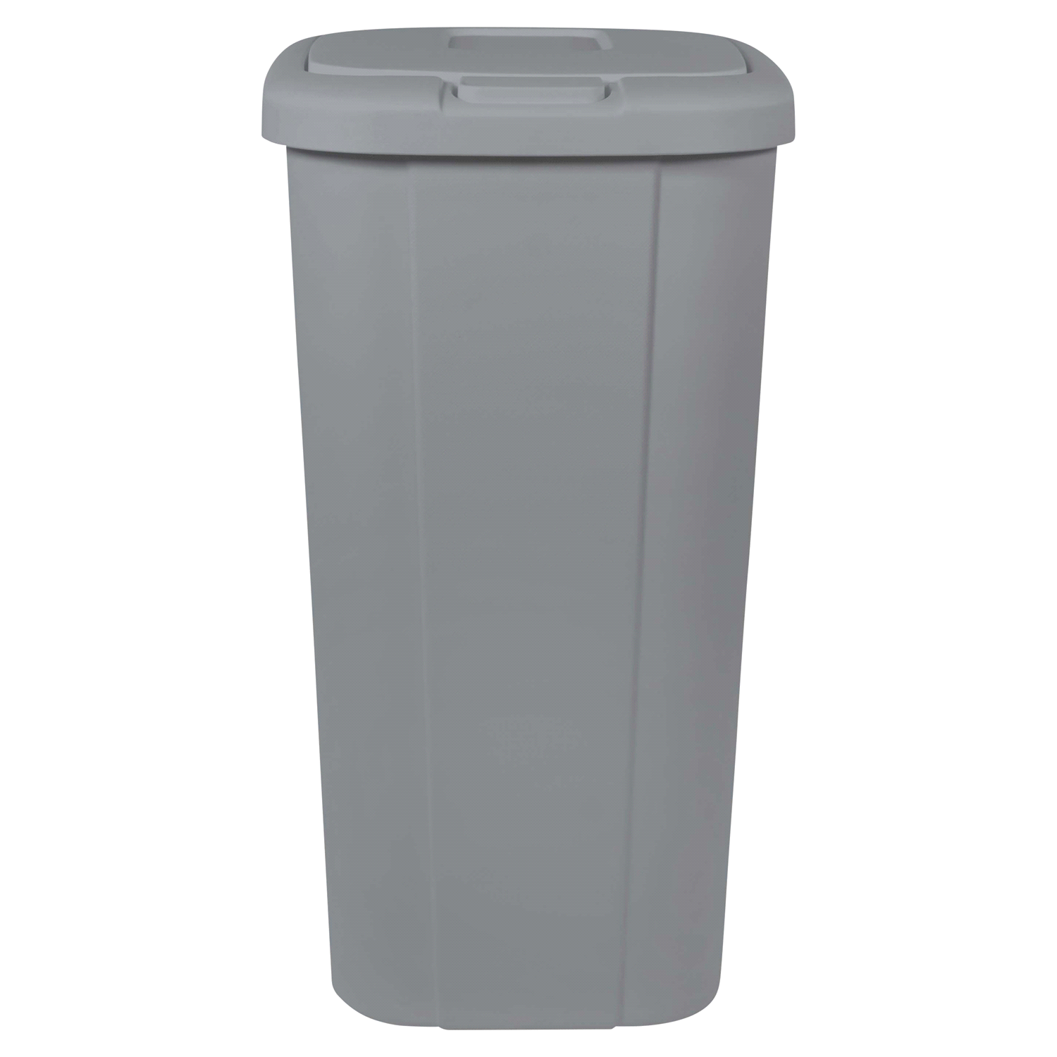 slide 1 of 3, Hefty 13.3-gal / Touch Lid Waste Basket Cement Gray, 50.34 liter