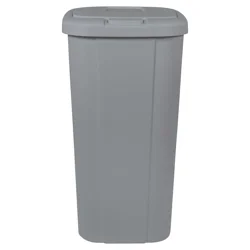 Hefty 13.3-gal / Touch Lid Waste Basket Cement Gray
