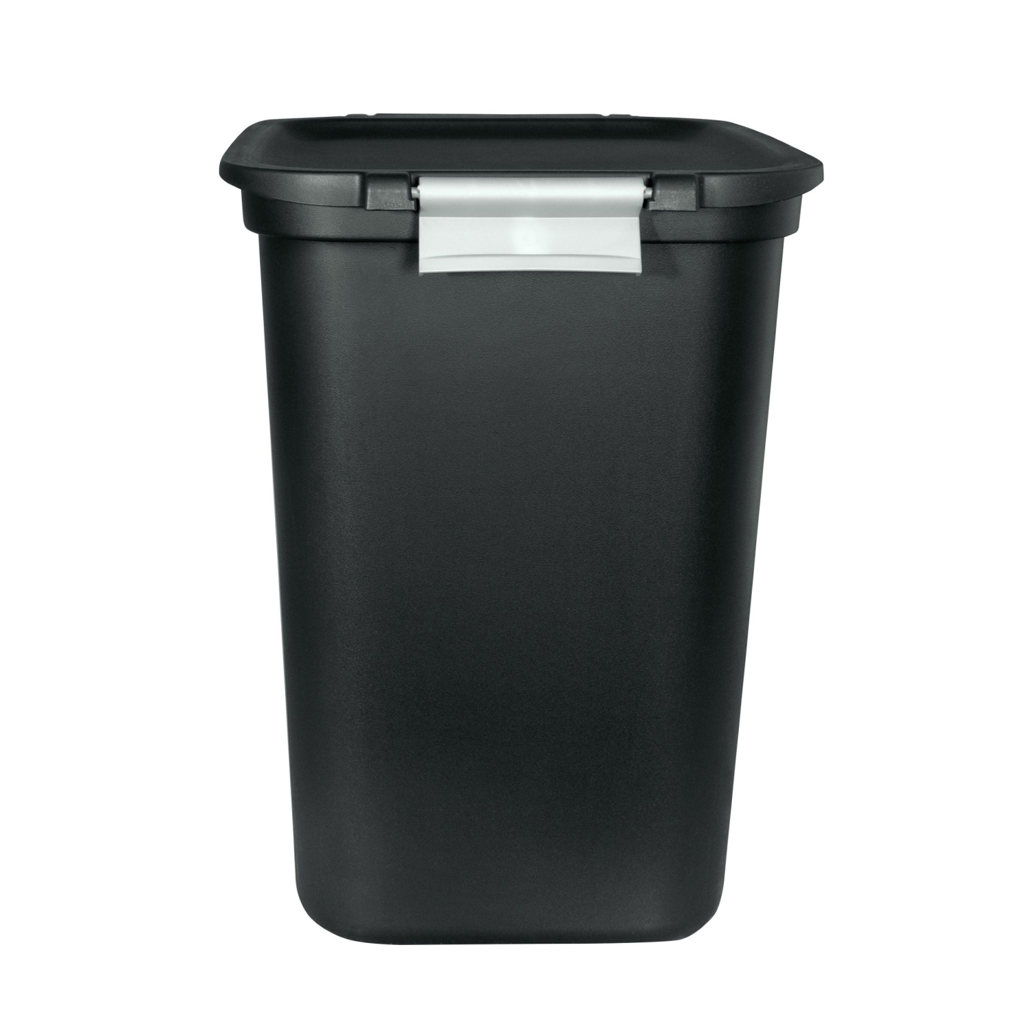 slide 2 of 6, Hefty Lockable Hinged Lid Wastebasket, Black, 7.7 Gal, 7.7 gal