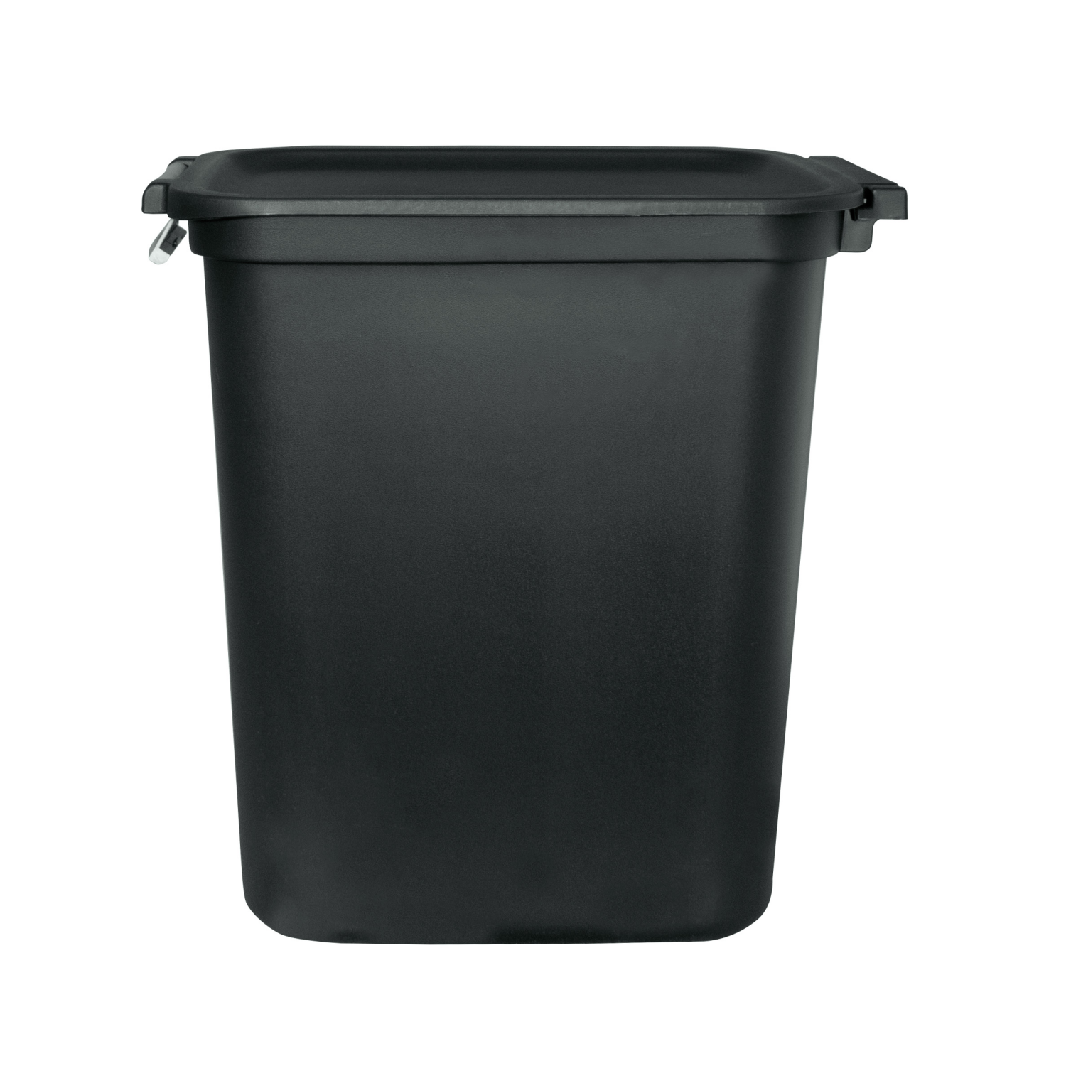 slide 6 of 6, Hefty Lockable Hinged Lid Wastebasket, Black, 7.7 Gal, 7.7 gal