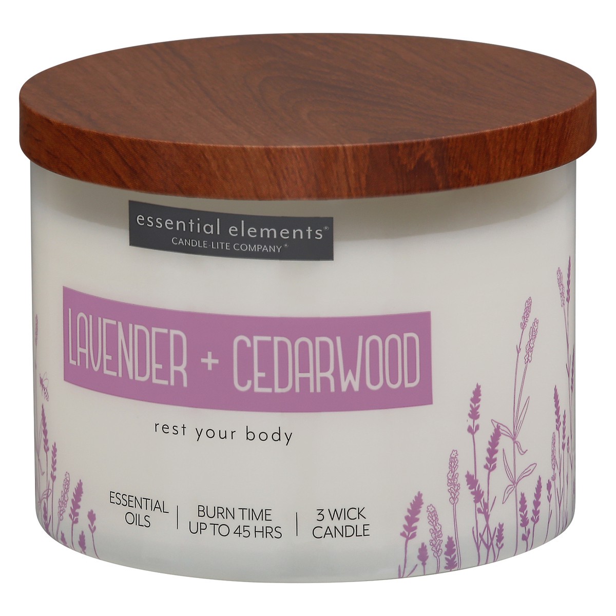 slide 2 of 9, Candle-Lite EE Lavender Cedarwood Jar Candle, 14.75 oz