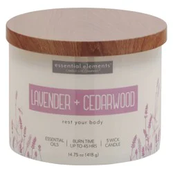 Essential Elements Lavender + Cedarwood Candle 1 ea