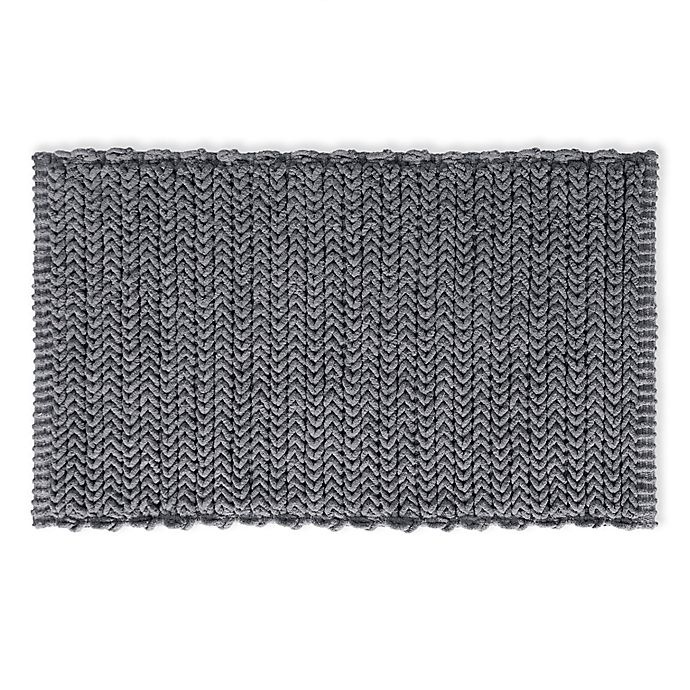 slide 1 of 6, Madison Park Lasso 40 x 24'' Chain Bath Rug - Charcoal'', 40 x 24 in