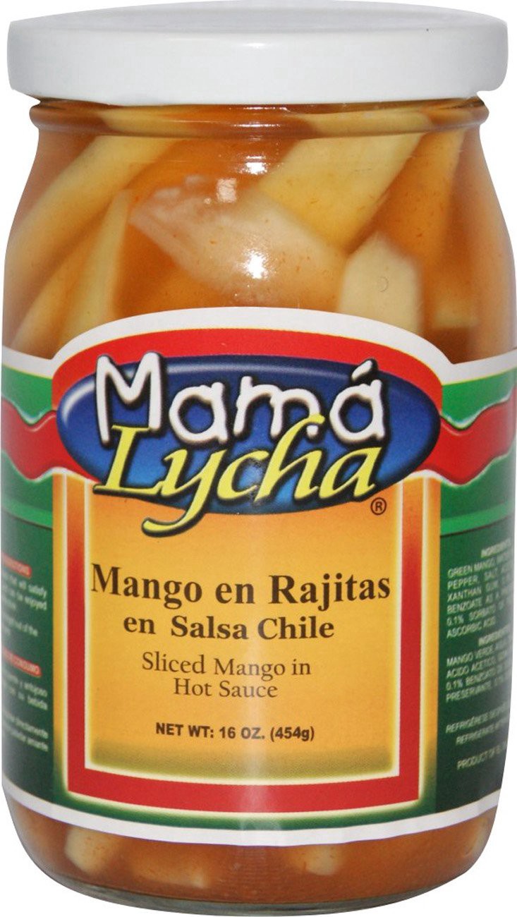 slide 1 of 1, Mama Lycha Mango Verde En Rajitas Sliced Mango In Brine, 16 oz