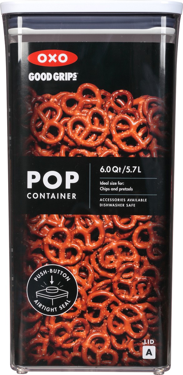 slide 4 of 11, OXO Good Grips 6.0 Quart Lid A Pop Container 1 ea, 1 ea