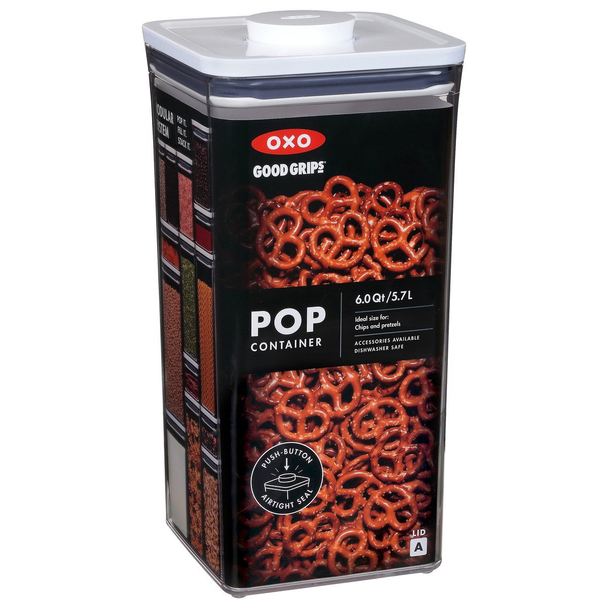 slide 6 of 11, OXO Good Grips 6.0 Quart Lid A Pop Container 1 ea, 1 ea