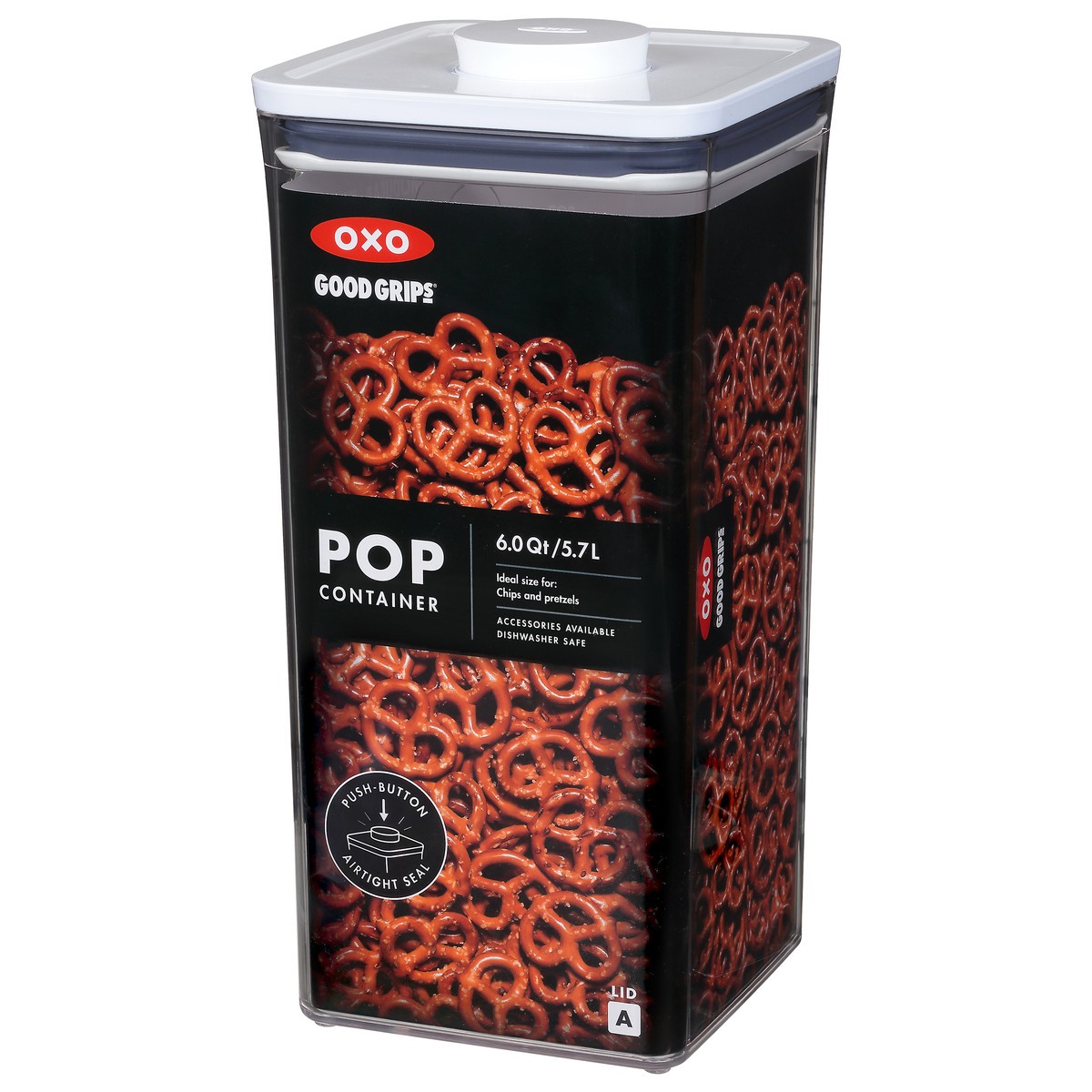 slide 9 of 11, OXO Good Grips 6.0 Quart Lid A Pop Container 1 ea, 1 ea