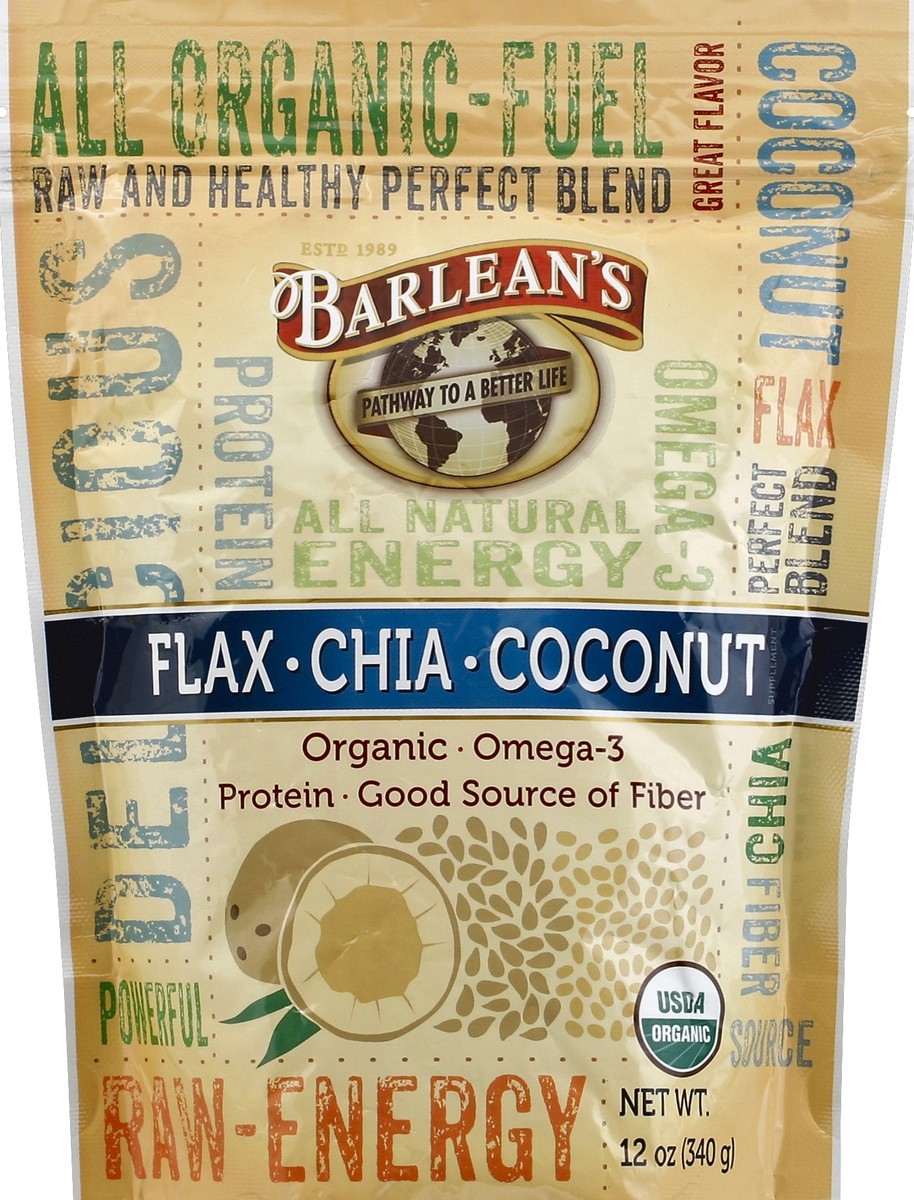 slide 2 of 2, Barlean's Raw Flax Chia Coconut Blend, 12 oz