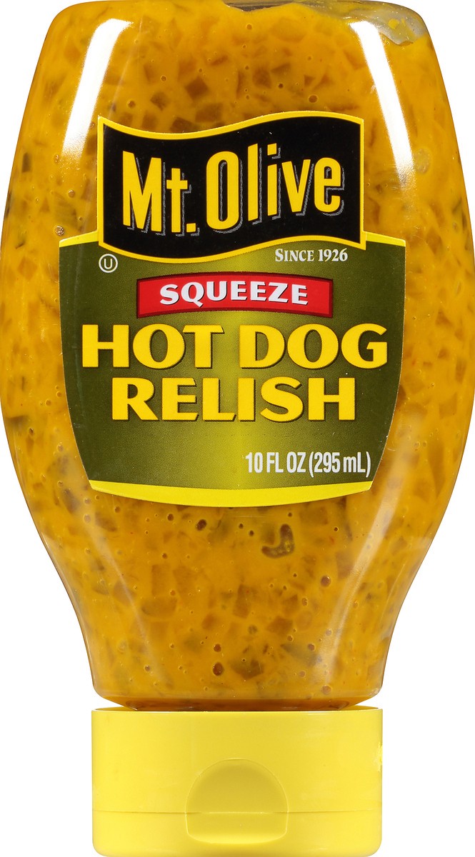 slide 8 of 8, Mt. Olive Squeeze Hot Dog Relish, 10 fl oz