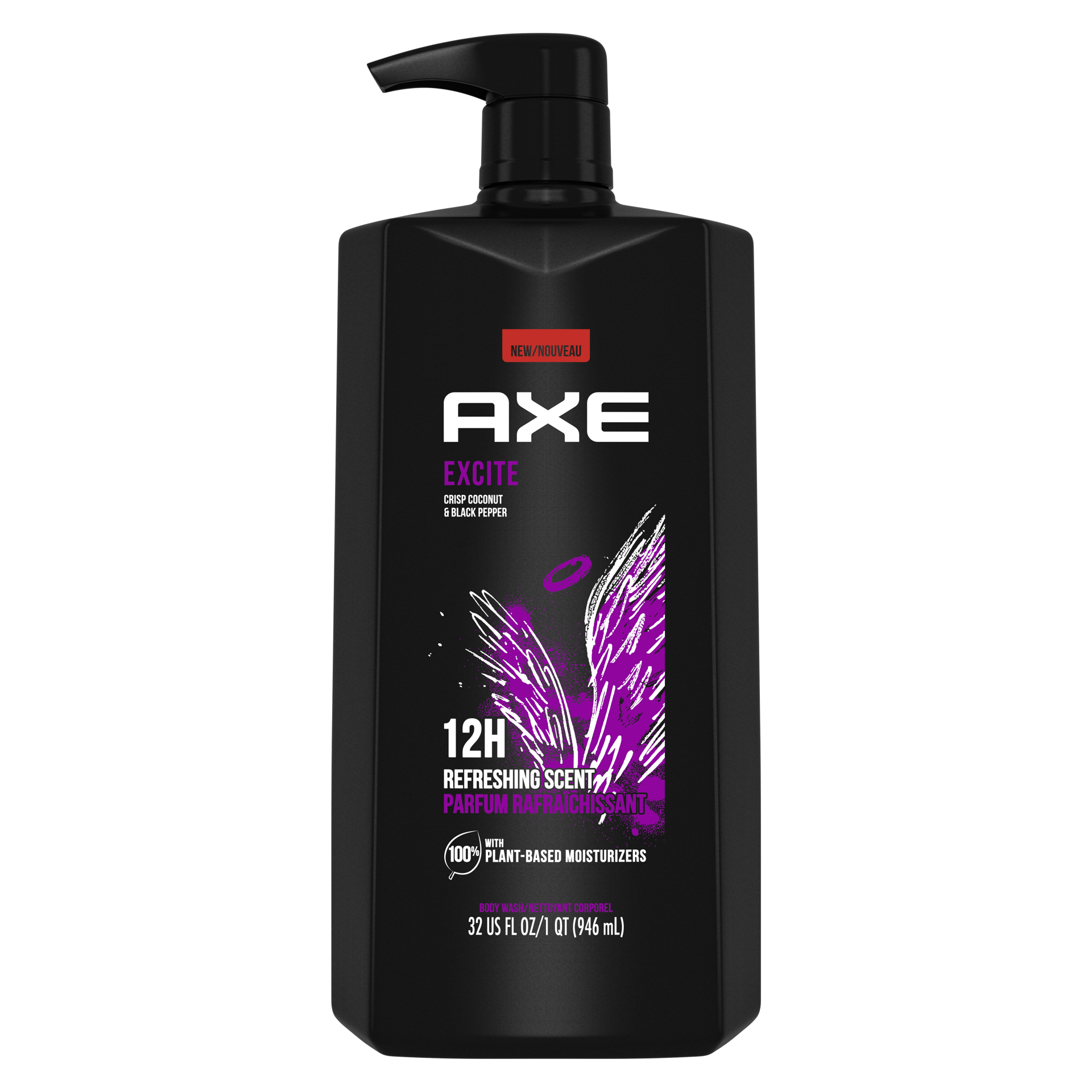 slide 3 of 4, AXE Body Wash Excite, 32 oz Pump, 32 oz