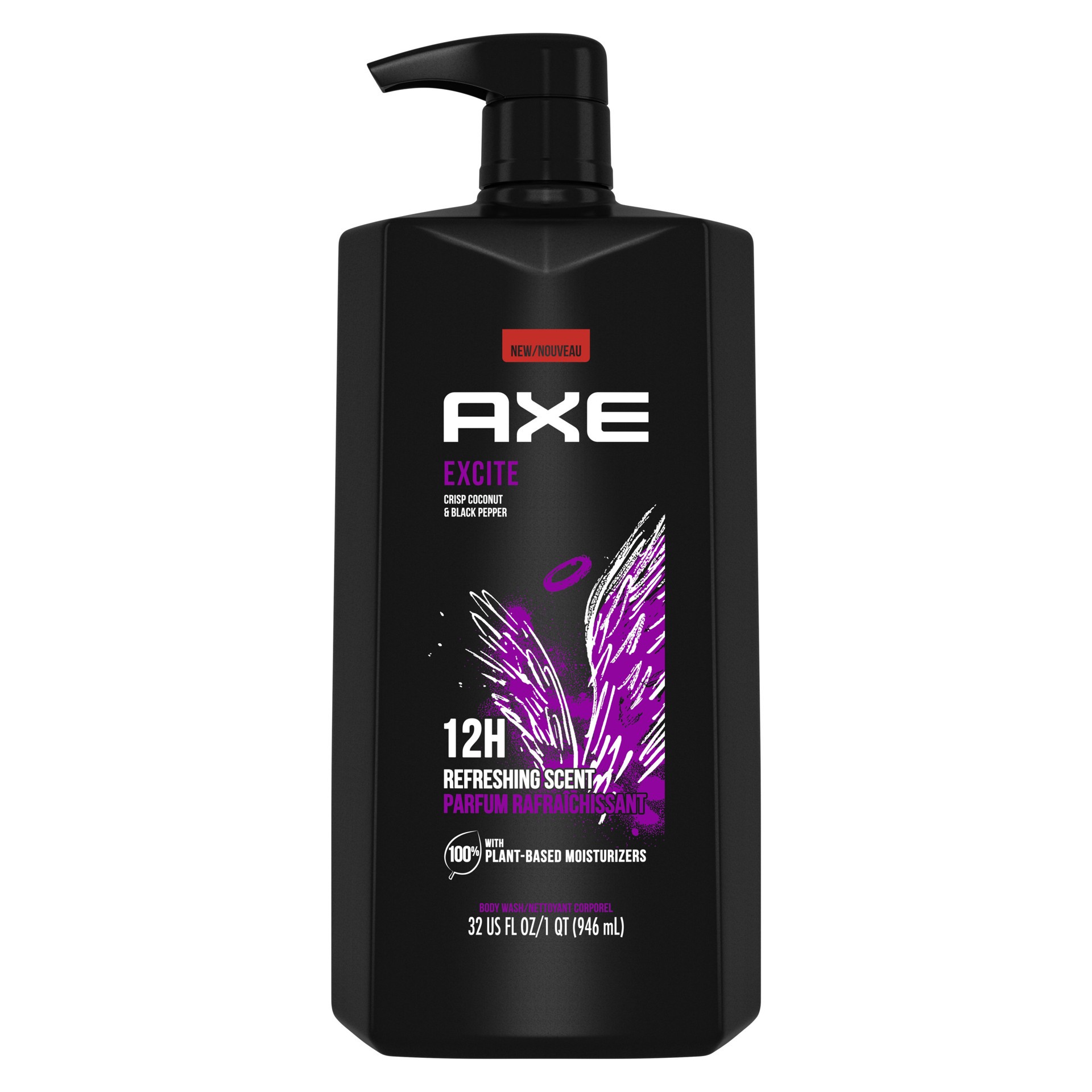 slide 1 of 4, AXE Body Wash Excite, 32 oz Pump, 32 oz