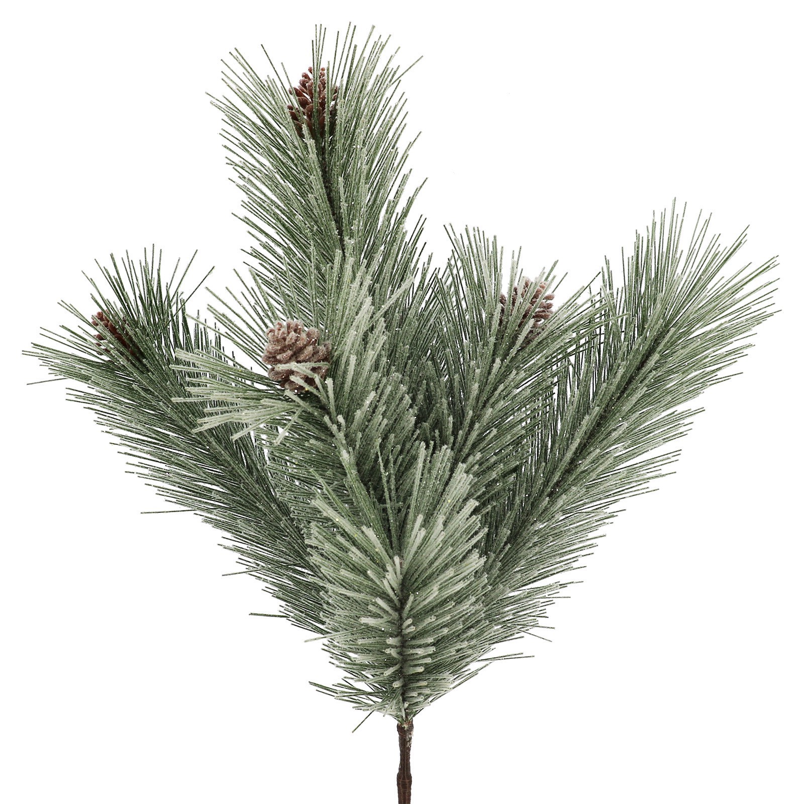 slide 2 of 2, 20.5" Snowy Pine Needle & Pinecone Deluxe Bush By Ashland, 20.5 in