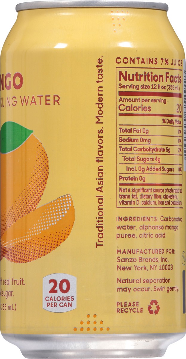 slide 8 of 9, Sanzo Mango Sparkling Water - 12 oz, 12 oz