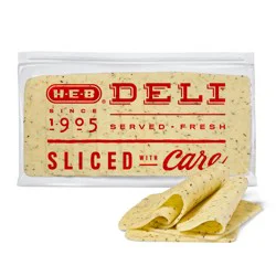 H-E-B Deli Pesto Jack Cheese, Sandwich Sliced