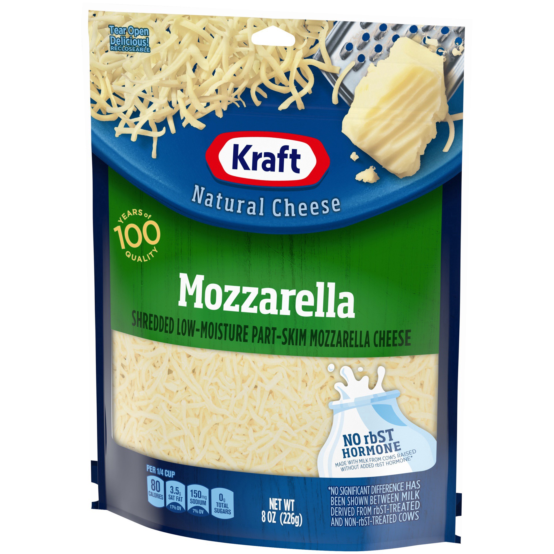 slide 8 of 10, Kraft Shredded Mozzarella Natural Cheese, 0.5 lb