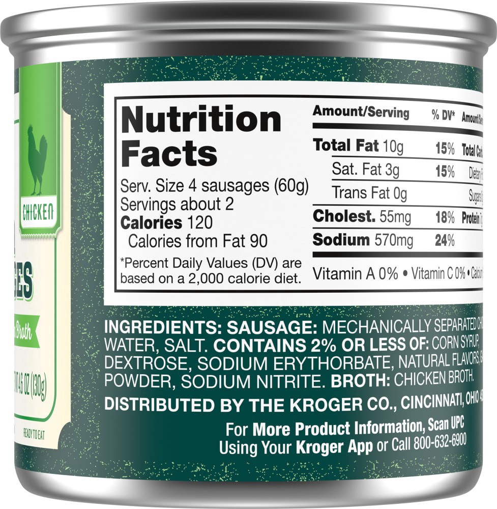 slide 3 of 5, Kroger Chicken Vienna Sausage, 4.6 oz