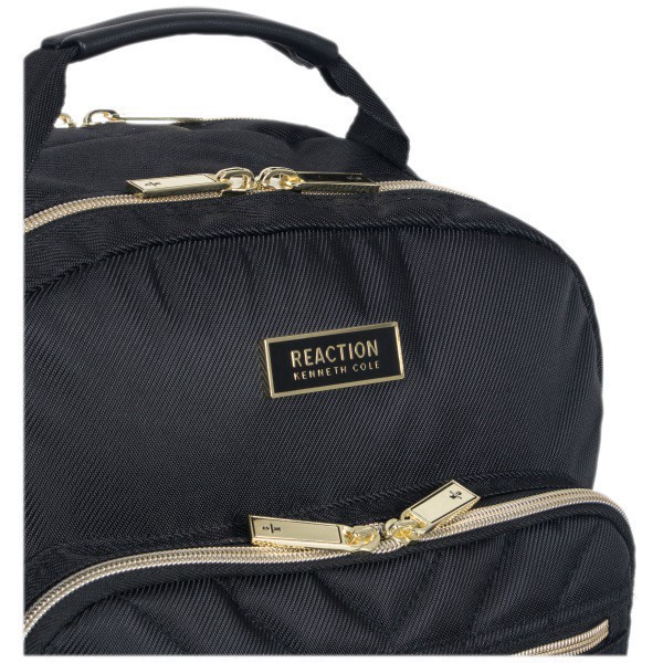 slide 6 of 10, Kenneth Cole Reaction Chevron Quilted Laptop Backpack, Black, 1 ct