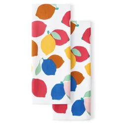 Sur La Table Essentials Lemons Printed Kitchen Towel 16"x28"