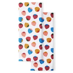 Sur La Table Essentials Strawberries Printed Kitchen Towel 16"x28"