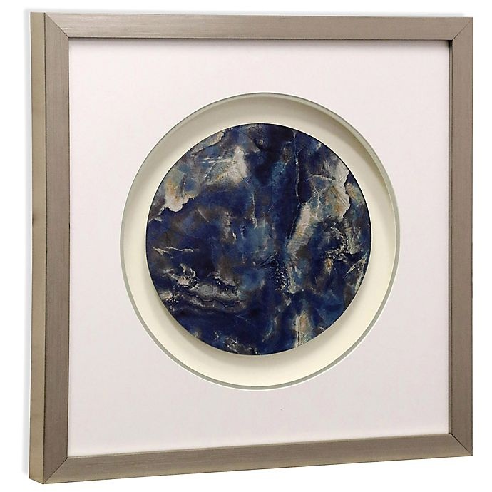 slide 1 of 1, StyleCraft Mirrored Blue Foil Planet Shadowbox Wall Art, 1 ct