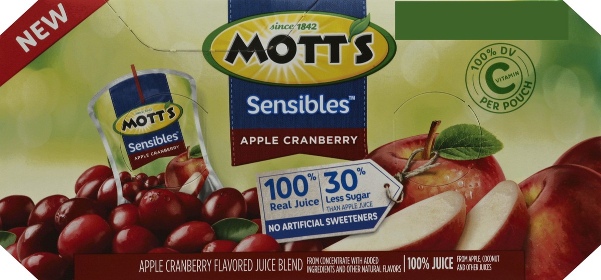 slide 3 of 6, Mott's Sensibles Apple Cranberry Juice - 8 ct; 6 fl oz, 8 ct; 6 fl oz