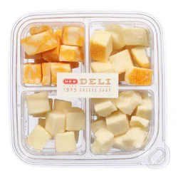 H-E-B Deli Cheese Cubes - Colby Jack, Muenster, Swiss & White Cheddar