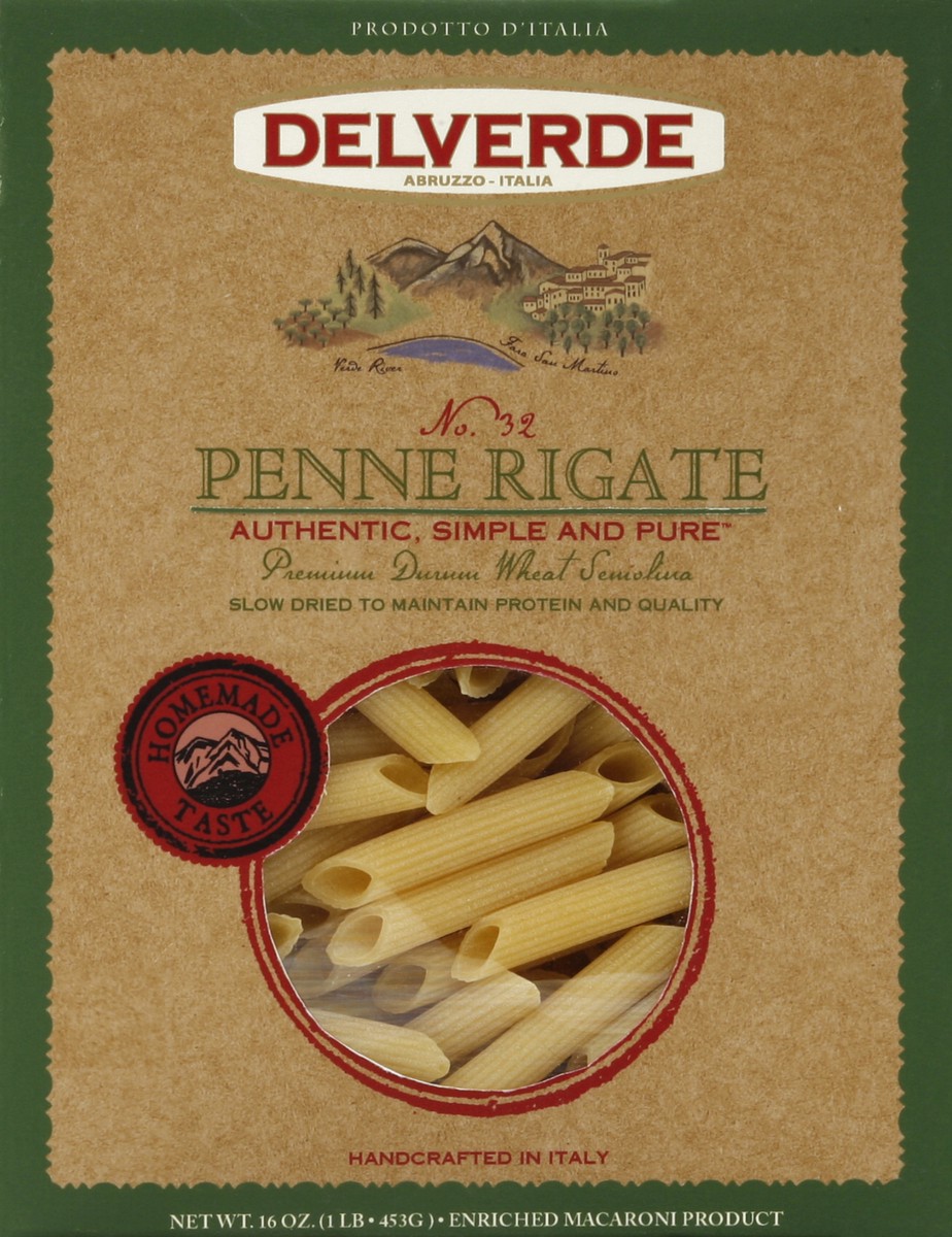 slide 2 of 4, Delverde Penne Rigate Pasta, 16 oz