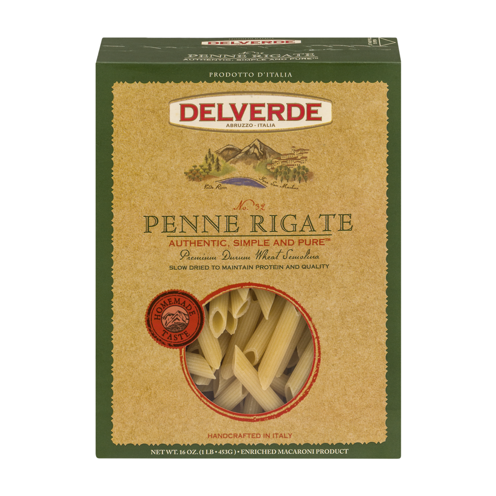 slide 1 of 4, Delverde Penne Rigate Pasta, 16 oz