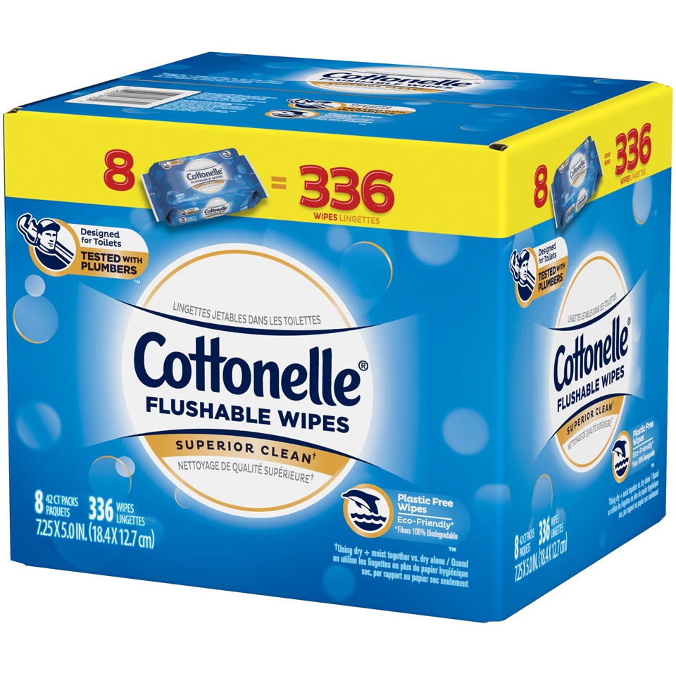 slide 3 of 3, Cottonelle FreshCare Flushable Cleansing Cloths, 336 ct