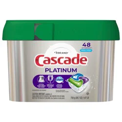 Cascade Platinum ActionPacs Dishwasher Detergent Pods, Fresh, 48 Count