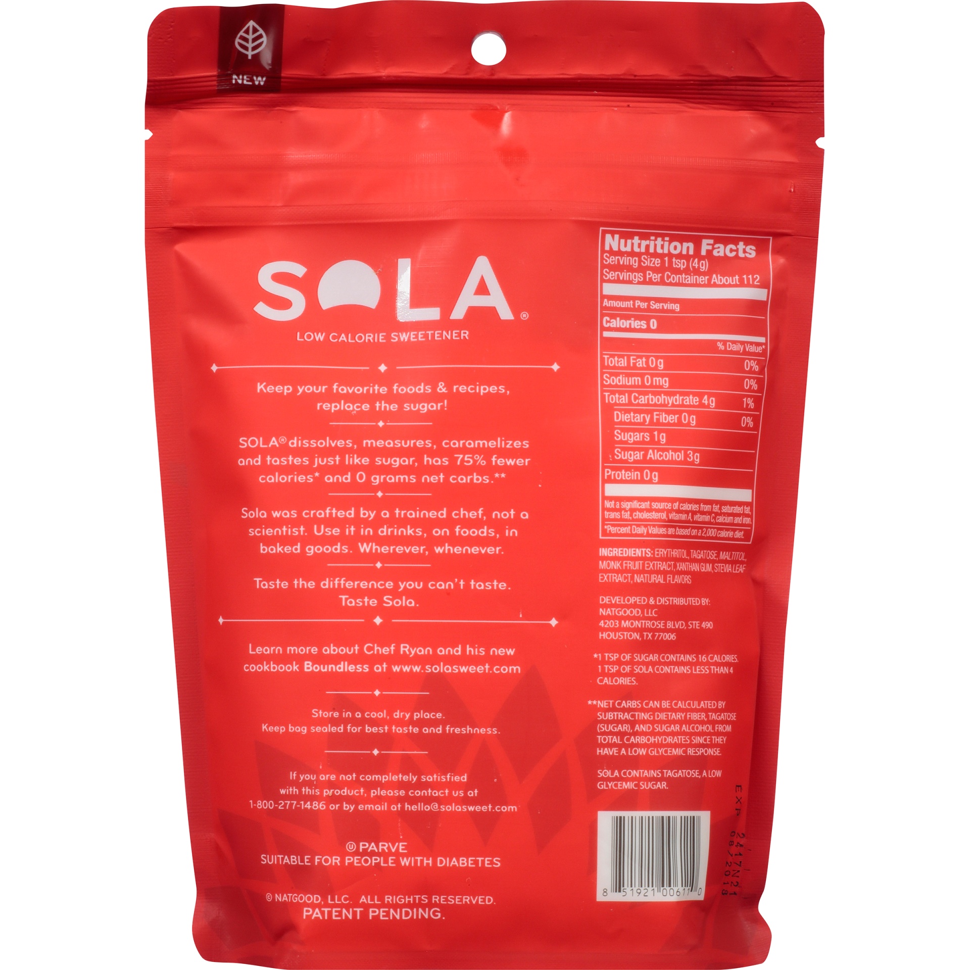 slide 4 of 6, Sola Low Calorie Sweetener, 16 oz