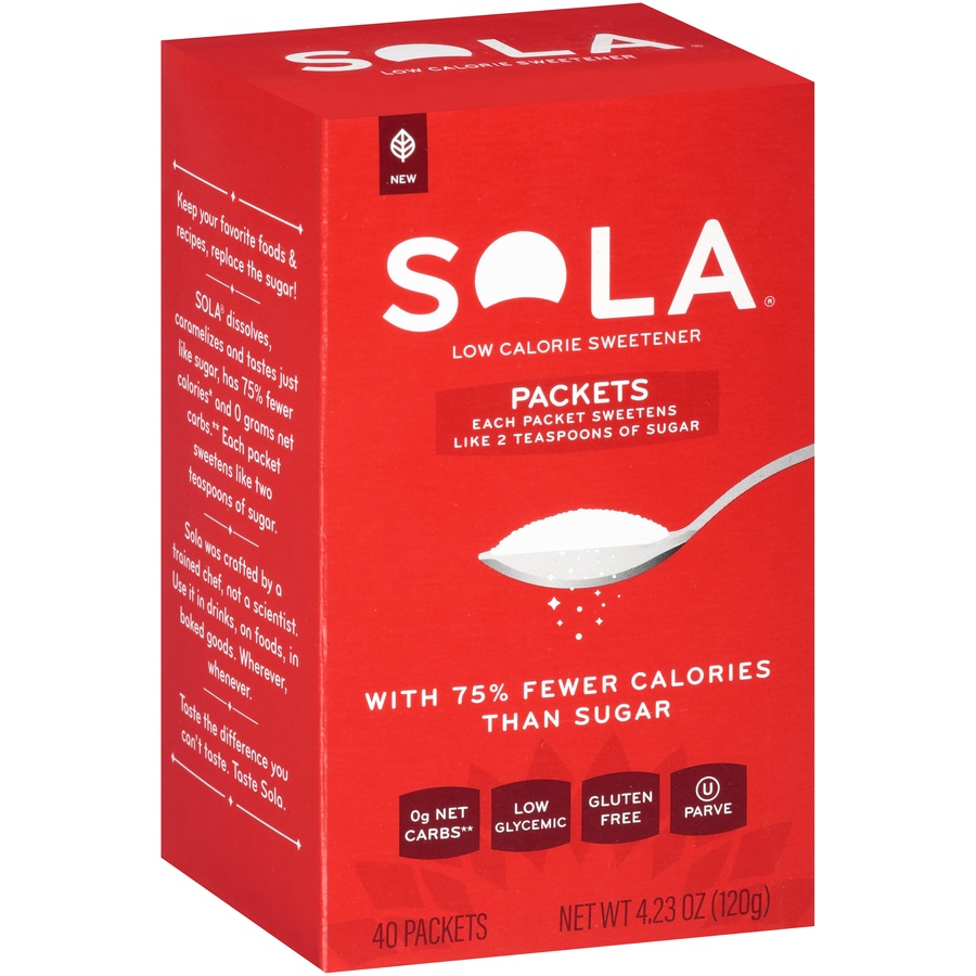 slide 2 of 8, Sola Low Calorie Sweetener, 40 ct