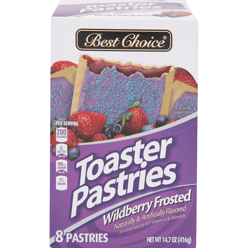 slide 1 of 1, Best Choice Wildberry Frosted Toaster Pastries, 8 ct