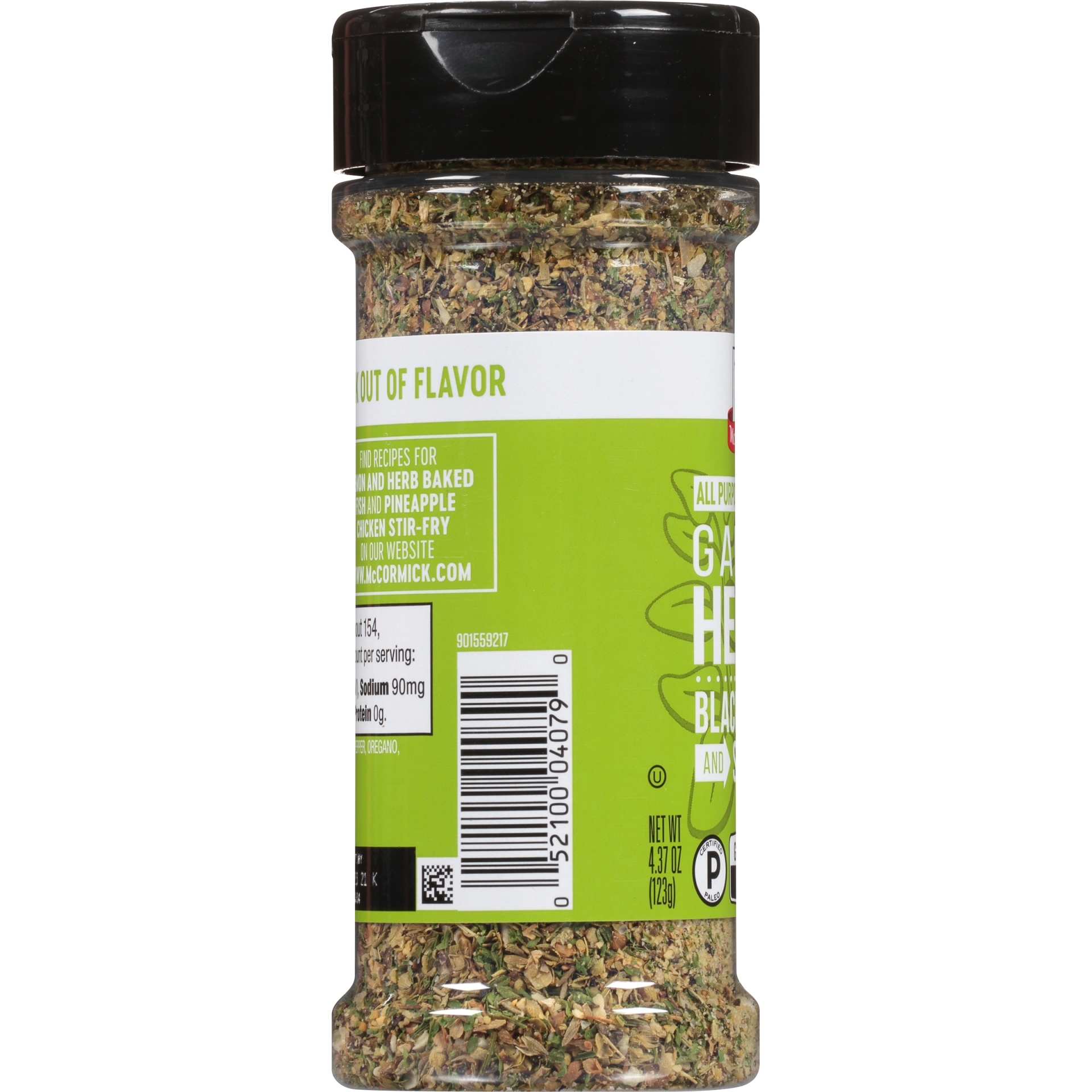 Mccormick Salt & Gluten Free Garlic & Herb Seasoning - 4.37oz. : Target