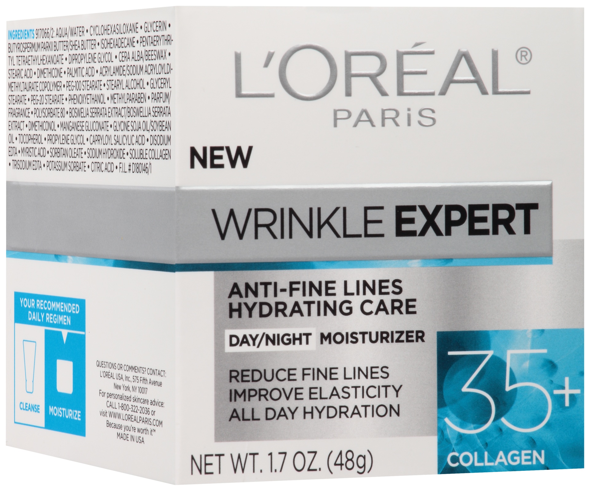 slide 2 of 8, L'Oréal Wrinkle Expert 35+ Moisturizer, 1.7 oz