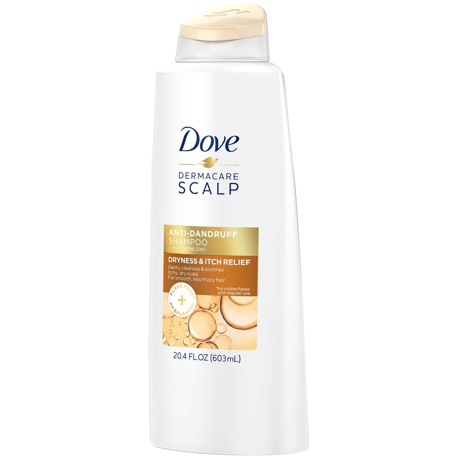 slide 2 of 4, Dove Dermacare Dryness & Itch Relief Anti-Dandruff Shampoo, 20.4 oz