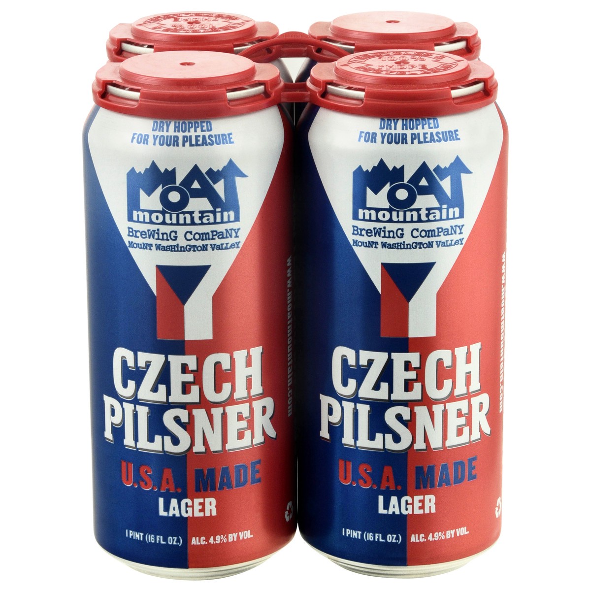 slide 3 of 4, Moat Mountain Brewing Company Czech Pilsner Lager Beer 4 - 1 pt Cans, 4 ct; 16 oz