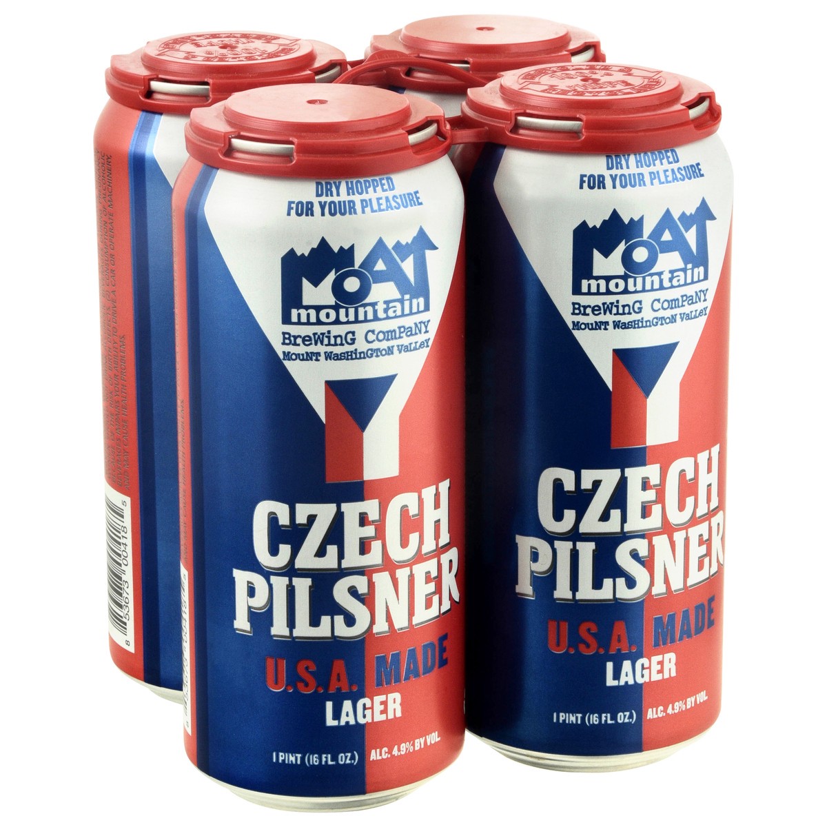 slide 2 of 4, Moat Mountain Brewing Company Czech Pilsner Lager Beer 4 - 1 pt Cans, 4 ct; 16 oz