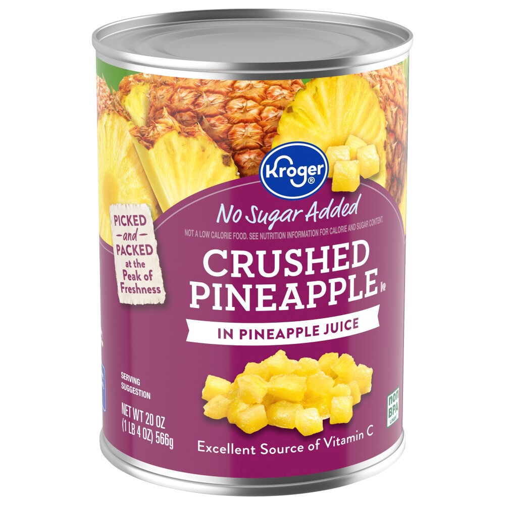 slide 4 of 5, Kroger Crushed Pineapple in Juice - 20 oz, 20 oz