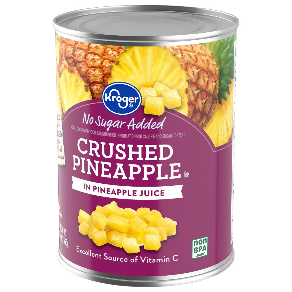 slide 3 of 5, Kroger Crushed Pineapple in Juice - 20 oz, 20 oz