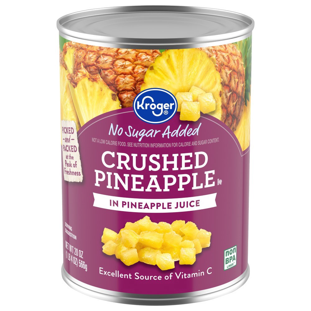 slide 1 of 5, Kroger Crushed Pineapple in Juice - 20 oz, 20 oz