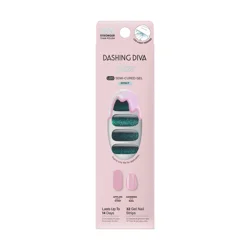 Dashing Diva Glaze Design Semi-Cured Gel Nail Polish Stickers, Stone Cold, 32 Strips
